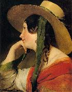 Friedrich von Amerling, Girl in Yellow Hat